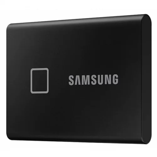 Внешние HDD и SSD/ Samsung External SSD T7 Touch, 2000GB, Touch ID, Type-C, USB 3.2 Gen2, R/W 1050/1000MB/s, 85x57x8mm, Black (12 мес.) (MU-PC2T0K/WW) фото 2
