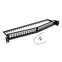 Патч-панель наборная Lanmaster LAN-PPAR24OK-UTP 19" 1U 24xRJ45 UTP