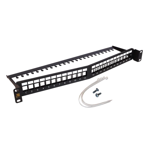 Патч-панель наборная Lanmaster LAN-PPAR24OK-UTP 19 1U 24xRJ45 UTP