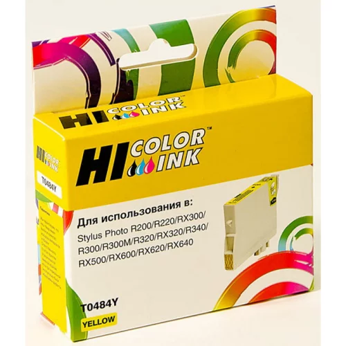 Картридж Hi-Black HB-T0484 желтый (для Epson Stylus Photo R200/ R300/ RX500/ RX600) (1530169040)
