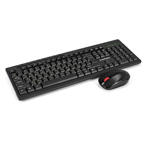 Exegate EX298904RUS Комплект беспроводной ExeGate Professional Standard Combo MK260 (клавиатура мультимедийная полноразмерная влагозащищенная 113кл. + мышь оптическая 1200dpi, 4 кнопки и колесо прокру