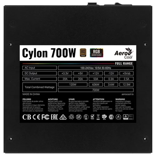 Блок питания AeroCool Cylon 700W ATX (153363) фото 7