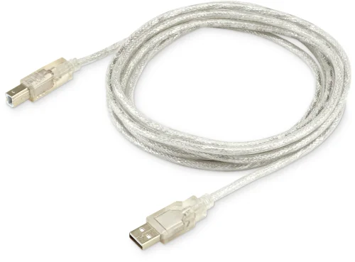 Кабель Buro USB2.0-AM/ BM-3-TRANS USB A(m) USB B(m) 3м прозрачный (USB2.0-AM/BM-3-TRANS)