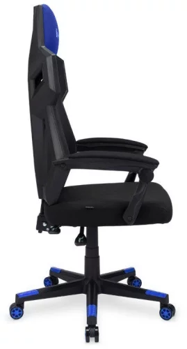Кресло игровое Оклик 111G черный/ синий сиденье черный сетка/ ткань с подголов. крестов. пластик черный (1873068) фото 2