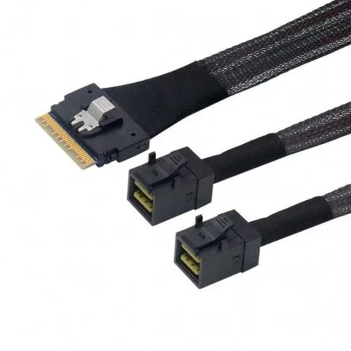 Кабель/ SAS SFF-8654 8i to 2xHDminiSAS SFF-8643 Cable,0.8m(SAS 4.0) (LRSF5443(8I)-SAS4.0)