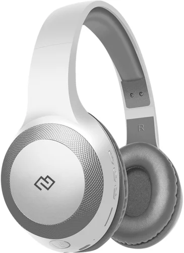 Гарнитура накладные Digma BT-15 белый/ серый беспроводные bluetooth оголовье (BT-15W)