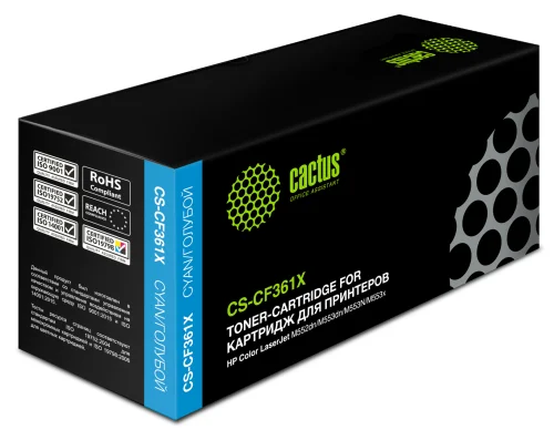 Картридж лазерный Cactus CS-CF361X CF361X голубой (9500стр.) для HP CLJ M552dn/M553dn фото 3