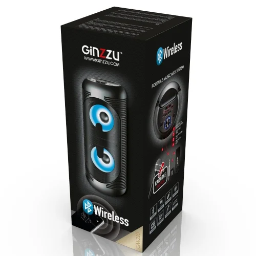 Ginzzu GM-210 Акустическая система, Midi RGB/ BT/ USB/ TF/ FM/ ДУ фото 3
