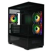 XASTRA Q500M 3ARGB-C10 Black mATX/Aquarium/Screewless/ 3x120mm ARGB PWM FM fans/Argb+PWM HUB 10port/ Q500M-3FM12A-C10