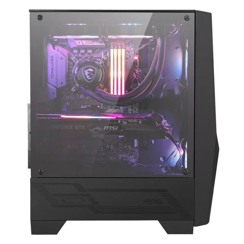 Корпус MSI MAG FORGE 100R Mid-Tower, ATX, 2xUSB 3.2, Audio I/ O, 2x120mm ARGB Fan, 1x120mm black Fan, 6-ch Light controller, Front metal MESH, Up to 330mm GPU, Tempered Glass (676407) (306-7G03R43-HH9) фото 3