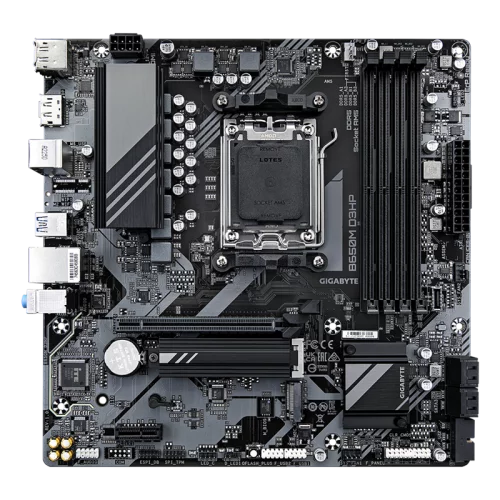 Материнская плата/ MB GIGABYTE AMD B650 sAM5, 4xDDR5(192GB), HDMI 2.1/2xDP, 1xPCIe 4.0x16, 1xPCIe 3.0, 1xLAN (2.5GbE), 4xSATA 6Gb/s, 2xM.2, 1xUSB-C, 3xUSB 3.2, 4xUSB 2.0, 1xPS/2, mATX (B650M D3HP)