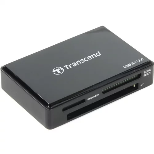 Карт ридер/ Transcend Black, All-in-One cardreader , USB 3.1 Gen 1 (TS-RDC8K2)