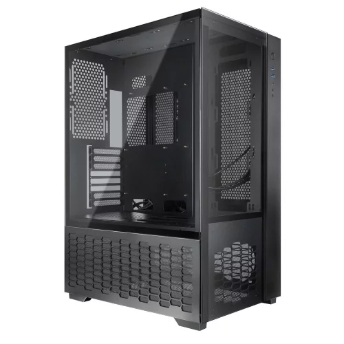 Корпус Raijintek PAEAN PREMIUM 0R20B00208, black, Aluminum, ATX/ MICRO ATX/ MINI-ITX, USB3.0x2, Type Cx1, HD Audiox1