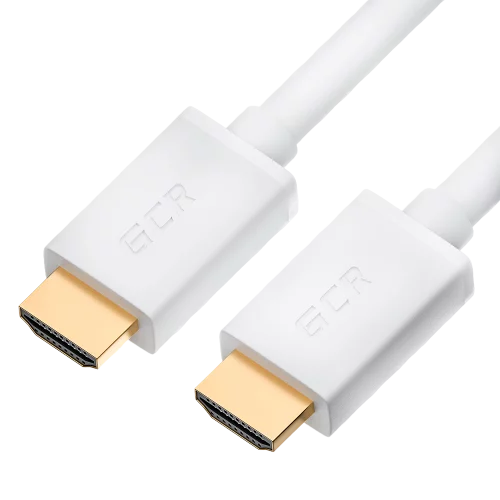 GCR Кабель PROF 2.5m HDMI 2.0, Ultra HD, 4K 60Hz / 5K*30Hz, HDR 4:4:4, 3D, AUDIO, 18.0 Гбит/с, белый, 2 X экран, армирование, GCR-52027