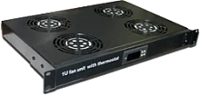 Блок 2-х вентиляторов 19", с подшипниками, с термостатом, 1U (TWT-CBB-FANB2-RACK-T)