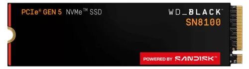 Твердотельный накопитель Western Digital Black SN8100 SSD M2.2280 PCIe 5.0 2Tb, 14900MBs/14000MBs, TBW 2400, WDS200T1X0M, 1 year