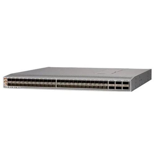 Коммутатор CISCO Nexus 9300 with 48p 1/ 10/ 25Gb SFP+ and 6p 100Gb QSFP28, PS 2x500W PortSide Exhaust Airflow (PE), 4x FAN 30CFM PE Airflow, Rack Kit NXK-ACC-KIT-1RU, 2x CAB-C13-C14-2M, N9K-C93180YC-FX (N9K-C93180YC-FX(PE))