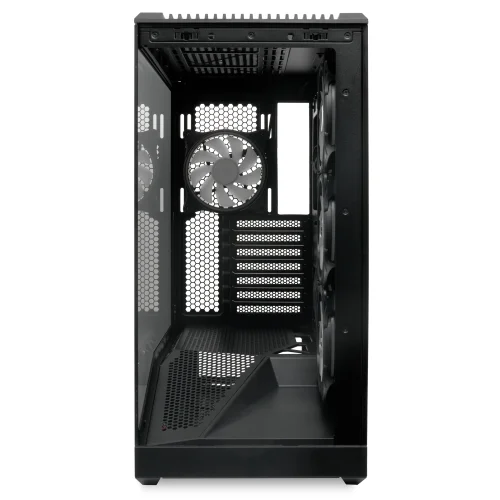 Корпус без блока питания/ Case HSPD F711, Panoramic Full Tower, Black, TG, 0.7 SPCC, 4x120mm ARGB ATX, mATX, mITX 190/ 420/ 280mm 2x2.5, 2x3.5, 7xPCI 1xUSB-A 3.0, 1xUSB-C 445x235x475mm (F711-TGBK- ARGB) фото 4