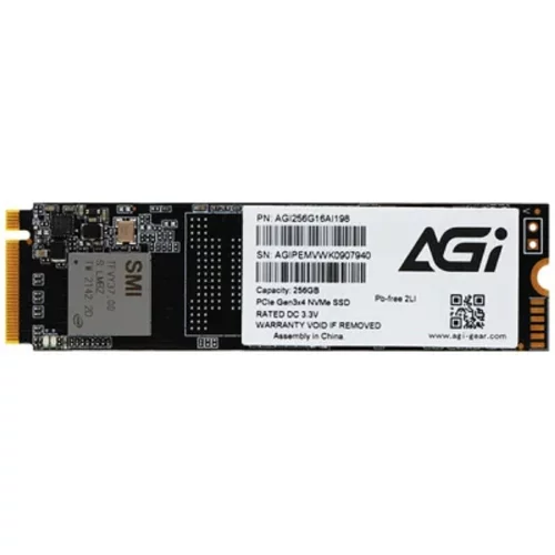 Твердотельный накопитель AGI SSD M.2 256Gb AI198 Client SSD PCIe Gen3x4 with NVMe AGI256G16AI198 фото 3