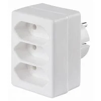 BURO Сетевой разветвитель 3 розетки (BU-PS3F-W), белый (пакет ПЭ) {352750}