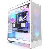 Корпус ПК без блока питания/ Case NZXT H7 Flow RGB, Midi-Tower, TG, 3x120mm RGB, 2xUSB-A 3.2 + 1xUSB-C 3.2, E-ATX, ATX, mATX, mITX White (CM-H72FW-R1)