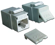 Повторитель портов RJ-45, неэкранированный, кат.6, формата Keystone, белый (LAN-KCP45U6-WH)