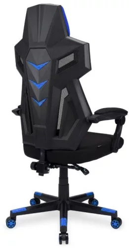 Кресло игровое Оклик 111G черный/ синий сиденье черный сетка/ ткань с подголов. крестов. пластик черный (1873068) фото 6