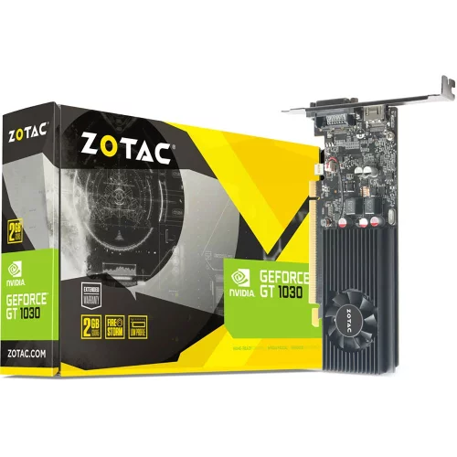 Видеокарта Zotac GT1030 2GB GDDR5 64bit DVI HDMI RTL (ZT-P10300A-10L)