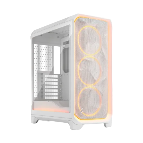 Корпус Компьютер без блока питания/ Case Fractal Design Meshify 3 Ambience Pro RGB TG Light Tint, Full-Tower, 3x140mm ARGB, 2xUSB-A 3.2 + 1xUSB 3.2 Type-C, E-ATX, ATX, mATX, mITX, White (FD-C-MES3A-05)