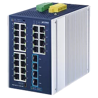 коммутатор/ PLANET IGS-4215-24T4X Industrial L2+ 24-Port 10/ 100/ 1000T + 4-Port 10G SFP+ Managed Ethernet Switch