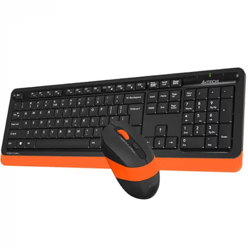 Клавиатура + мышь A4Tech Fstyler FG1010, Wireless, 2.4G, USB, 1200-1600-2000dpi, 4But, Multimedia (FG1010 ORANGE) фото 3