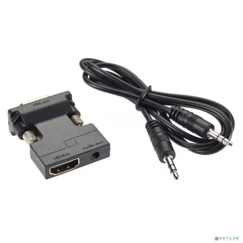 Переходник/ Переходник HDMI(F) --> VGA(M)+audio,1080*60Hz, VCOM <CA336A>