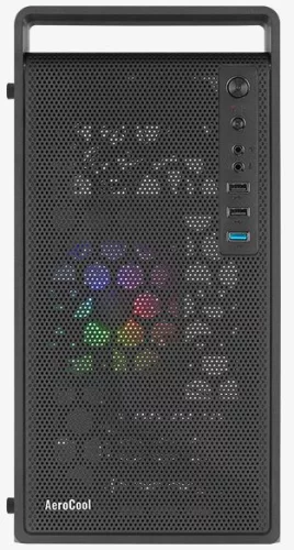 Корпус Aerocool Cs-109-G-BK-v1 (mATX, без БП, Glass Window, USB3.0 x1, USB2.0 x2, 12cm FRGB fan x1)