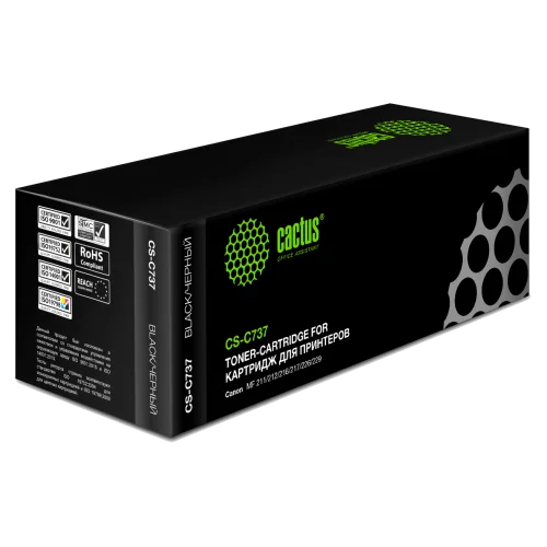 Картридж лазерный Cactus CS-C737 737 черный (2400стр.) для Canon MF 210/211/212/216/217/220