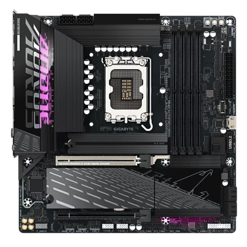 Материнская плата Gigabyte OEM B860M AORUS ELITE WIFI6E, Socket 1851, Intel®B860, 4xDDR5-6400, HDMI+DP, 2xPCI-Ex16, 4xSATA3(RAID 0/ 1/ 5/ 10), 3xM.2, 8Ch Audio, 1x2.5GbLan, WiFi, (4+4)xUSB2.0, (6+2)xUSB3 (B860M AORUS ELITE WIFI6E||OEM)