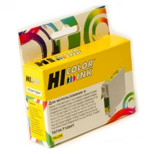 Картридж Hi-Black HB-T0734 желтый (для Epson Stylus C79/ C110/ T40W/ TX200/ 400/ TX600FW) (153023910)