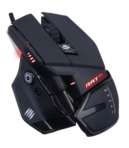 Мышь игровая Mad Catz R.A.T. 4+, MR03MCINBL000-0 (MR03MCINBL000-0) Мышь игровая Mad Catz R.A.T. 4+, PMW3330, 9 кнопок, 7200 dpi, красная подсветка (MR03MCINBL000-0) фото 2