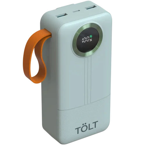 Портативный аккумулятор TOLT Lit KP328 Green, 30000mAh, 22,5W, fast charging and PD, green, CCC/ Powerbank TOLT Lit KP328 Green, 30000mAh, 22,5W, fast charging and PD, green, CCC