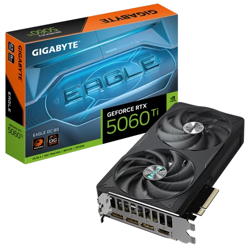 Видеокарта Gigabyte RTX5060Ti EAGLE OC 8GB GDDR7 128bit 3xDP HDMI 2FAN RTL (GV-N506TEAGLE OC-8GD)