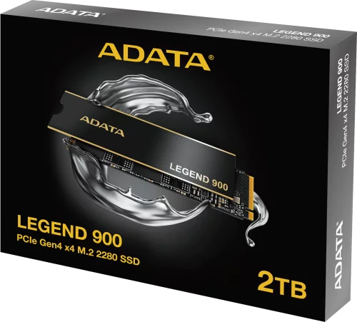 Твердотельный накопитель/ ADATA SSD LEGEND 900, 2048GB, M.2(22x80mm), NVMe 1.4, PCIe 4.0 x4, 3D NAND, R/W 7000/5400MB/s, IOPs н.д./н.д., TBW 1200, DWPD 0.06, with Heat Sink (5 лет) (SLEG-900-2TCS) фото 7