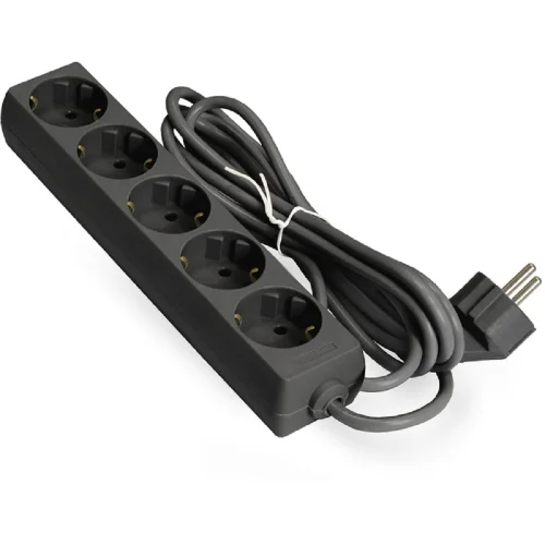 Exegate EX285819RUS Удлинитель ExeGate ECE-5-1.8B (5 евророзетки с заземлением, 1.8м, черный)
