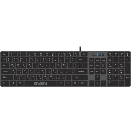 Клавиатура SVEN KB-E5000 серый металлик (109 кл.+12Fn) (SV-020545)