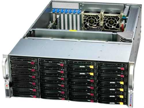 Supermicro SuperStorage 4U Server 641E-E1CR24H 2x6542Y/ 4x96Gb/ 1x7450 PRO 480GB NVMe M.2 (SSG-641E-E1CR24H.)