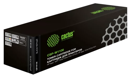 Картридж лазерный Cactus CSP-W1106X черный (3000стр.) для HP Laser 107a/107r/107w/135a MFP/135r MFP/135w MFP/137fnw MFP