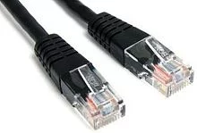 Патч-корд TWT UTP кат.5e, с заливными колпачками, 15.0 м, черный (TWT-45-45-15-BK)