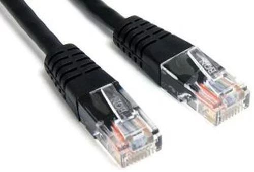 Патч-корд TWT UTP кат.5e, с заливными колпачками, 15.0 м, черный (TWT-45-45-15-BK)