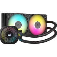 Система жидкостного охлаждения/ Water Cooling System Corsair iCUE LINK TITAN 240 RX RGB (240mm, Black, RGB/ Fans: 2x120mm, 73.5CFM, 36dBA, 2100RPM/ S: 1851, 1700, AM5, AM4) (CW-9061016-WW)