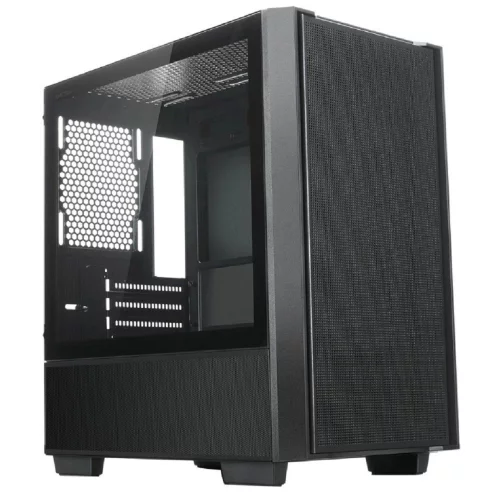 XASTRA Корпус A400M 0F Black mATX/Mesh/Screwless TG+Mesh/ no fans/ A400M-0F