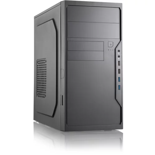 Корпус с блоком питания 450Вт./ Case Foxline FL-733R, mATX, 2x5.25EXT, 2x3.5EXT, 5x3.5INT, 2xUSB3.0, 2xUSB2.0, HDA, w/o FAN, w/450W ATX PSU, w/1.2m EU pwr cord (FL-733R-FZ450R-U32)