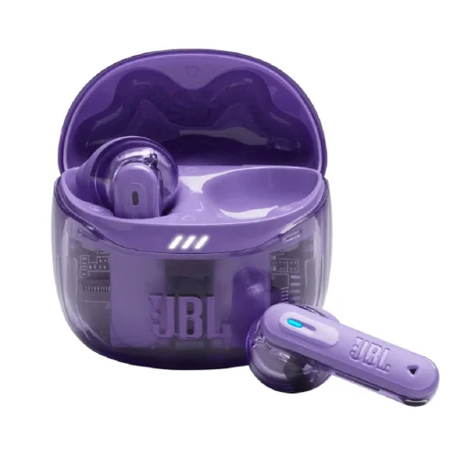 Гарнитура вкладыши JBL Tune Flex 2 Ghost Edition прозрачный/фиолетовый беспроводные bluetooth в ушной раковине (JBLTFLEX2GMAE)